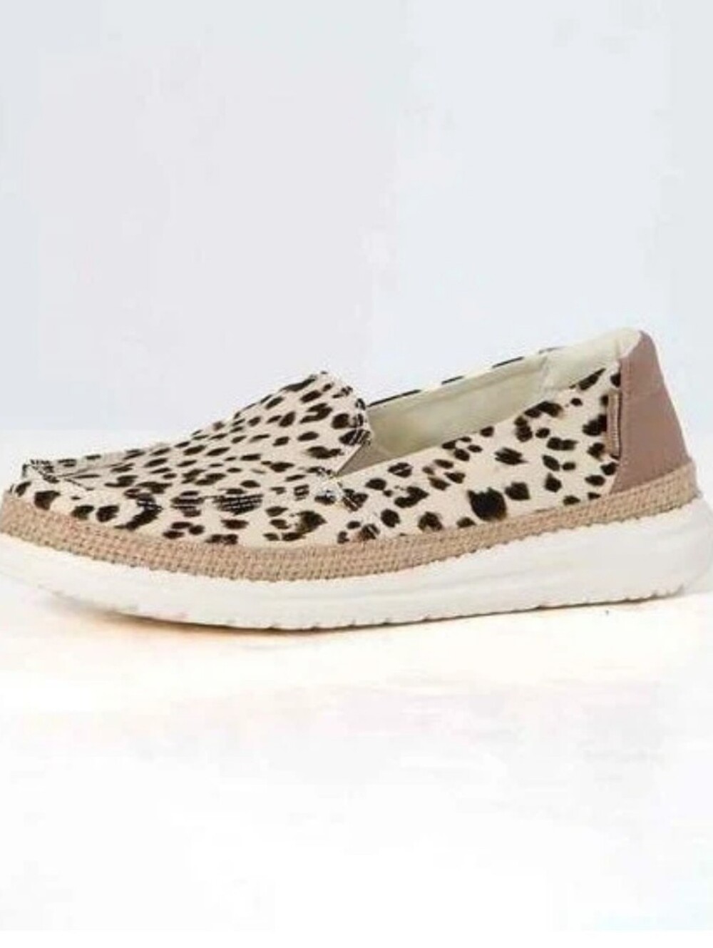 Hey Dude Lena Leopard Angora Shoes